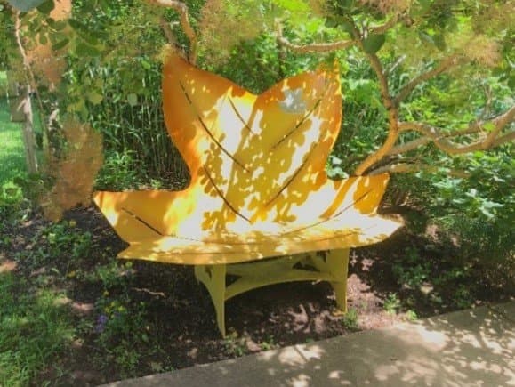 Leaf-Shaped Bench